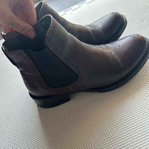 Biotime Adrianna Brown Leather Ankle Boots size 37 - Picture 5 of 12